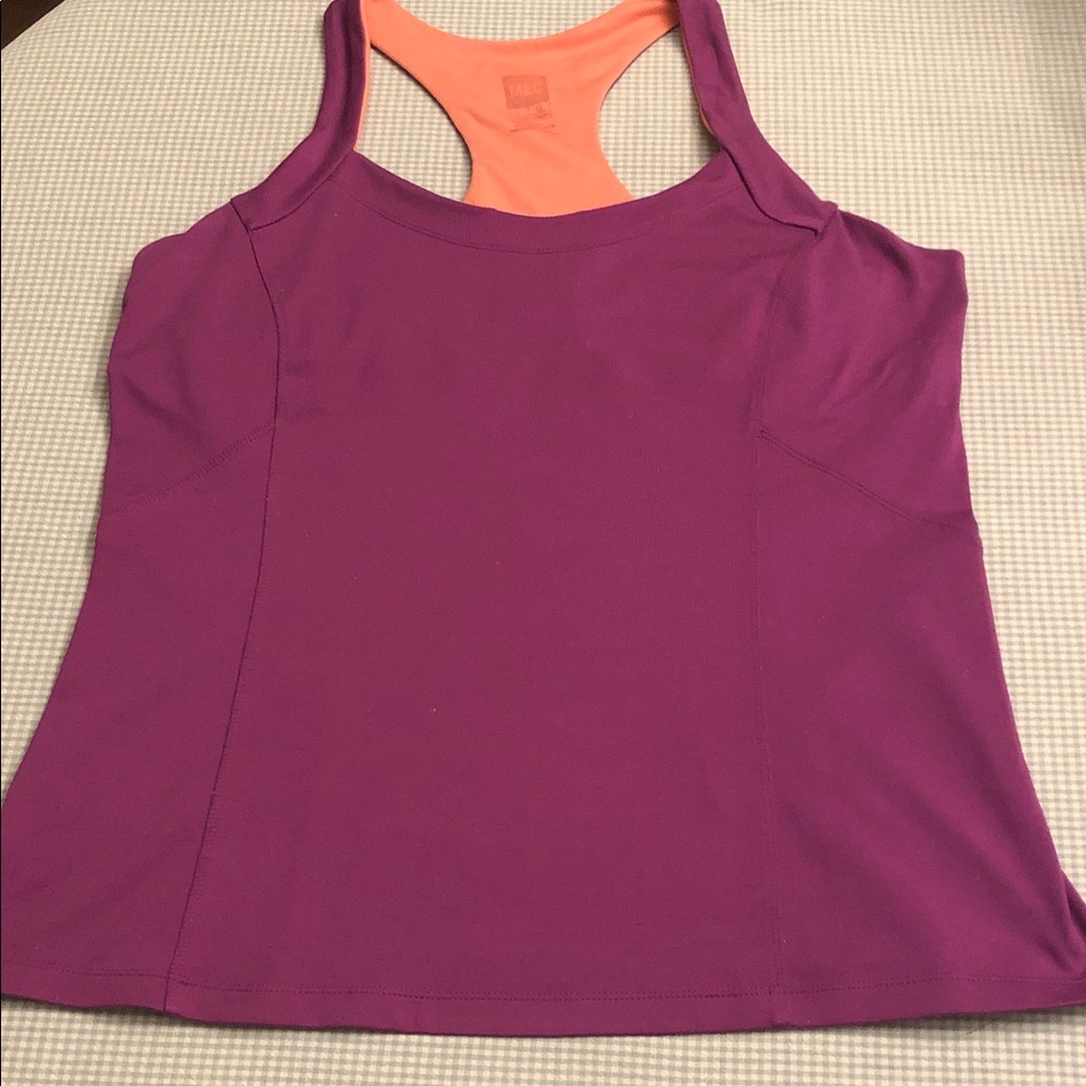 MEC FUSCIA & ORANGE Racerback Tank Top Size L #736